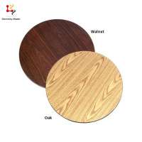 Commercial Solid Wood Top Wooden Round Table Top for Restaurant Table