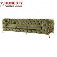 533 Home Furniture Modern Design Luxury Sectional Fabric Tufted Velvet Chesterfield Couch Living Room Sheila Sofa Set