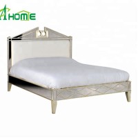 Modern Design Top Quality Mirror King Size Bed With bed board