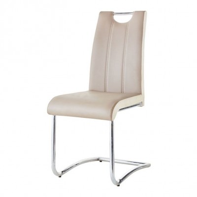 pu chair high quality modern restaurant outdoor upholstered metal legs dining chairs modern leather design restaurant