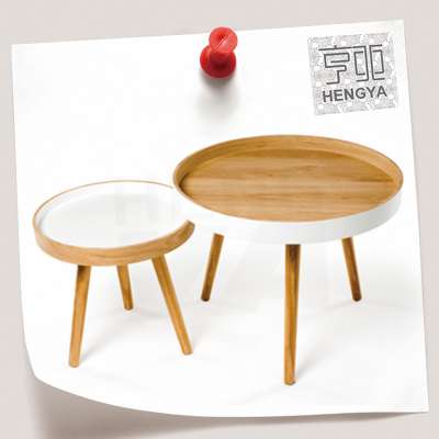 Hot sale 2 pcs wooden tray table