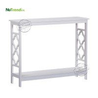 White entryway console table wood entrance table furniture