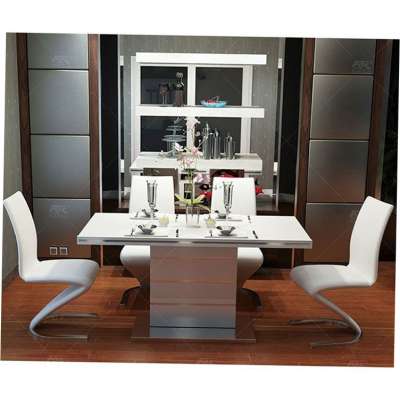 Cafe Chairs And Tables Narrow Long Piece Patio Dining Set Living Toom Traditional Room Suites Modern Fancy Table 150Cm 6 Seat