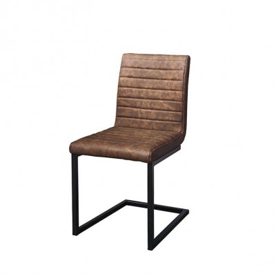 upholstered dining room side chair leather stainless steel style kitchen dining chair leather modern price wholesale